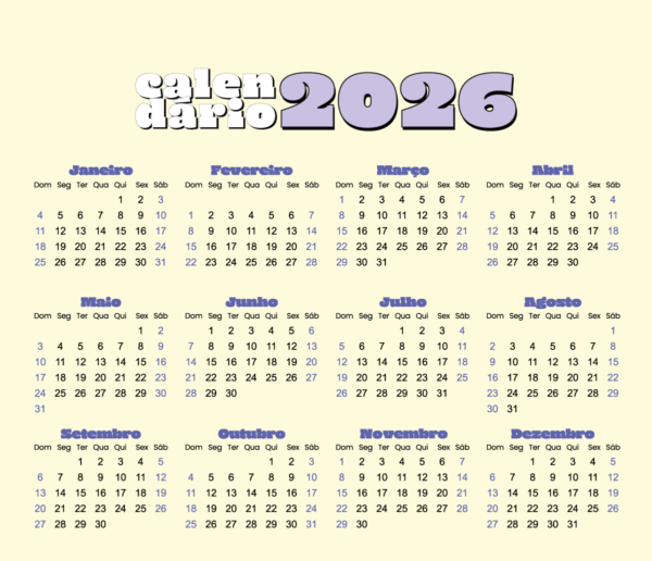 Calendário 2025
